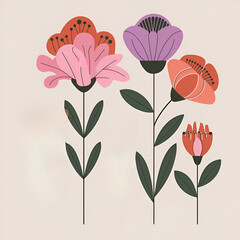 A collection of flowers from the garden 