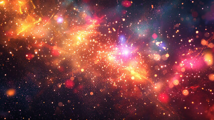 Naklejka premium “Bright Explosions: Fireworks Painting the Heavens”