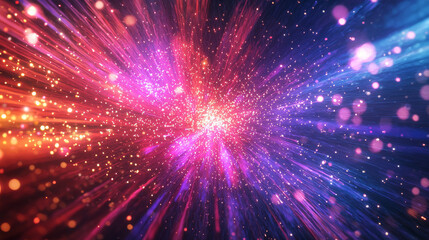 Fototapeta premium “Night Sky Ablaze: A Symphony of Fireworks”