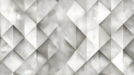 Obraz premium A soft, geometric pattern of interlocking curved and angular shapes in neutral beige and gray tones.