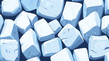 Obraz premium Discover a charming cartoon illustration of sleek white blocks, ideal for modern design concepts and inspiration.