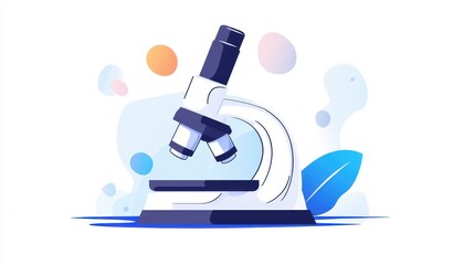 A sleek microscope illustration blends fun and science, featuring a textured design for a modern touch.