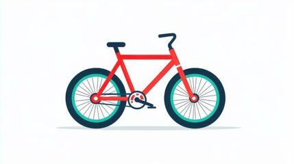 Fototapeta premium Relive childhood joy with a vibrant animated bike, bringing back memories of carefree days and thrilling adventures.
