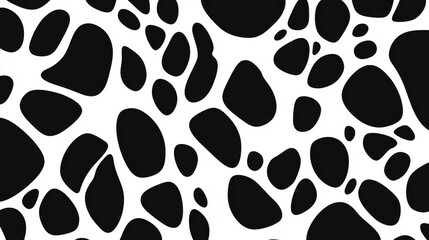 A captivating black and white design featuring a unique Voronoi pattern that emphasizes geometric simplicity from above.