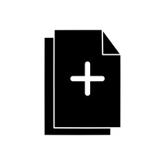 add new document icon, vector illustration, isolated on white