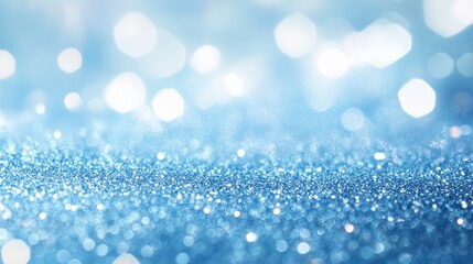 Fototapeta premium Light blue glitter sparkly background.