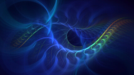 3D manual rendering abstract technology fractal background. Its not AI Generatd illustration.