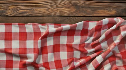 tablecloth checked wooden background