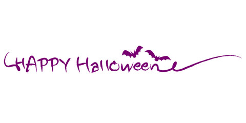 Happy Halloween decoration Calligraphy. Decorative Halloween illustration. Vector illustration.