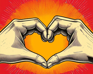 a hand making a heart with hands