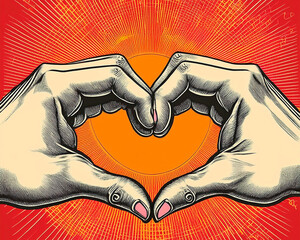 a hand making a heart with hands