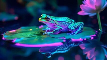 frog in the pond