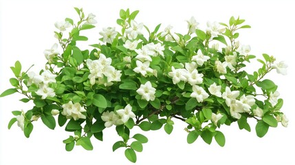 Obraz premium Jasmine bush on white background