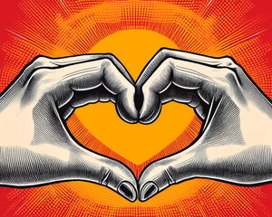 a hand making a heart with hands