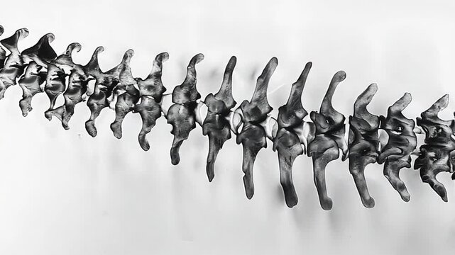 Vertebrae Condition: Evaluate the condition of vertebrae in this X-ray for signs of spondylitis progression.