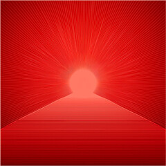 a red background with a cross in the center.