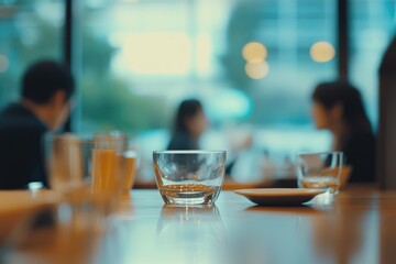 Fototapeta premium Blurred soft of people meeting at table
