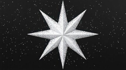 white star spikes overlay isolated transparent background