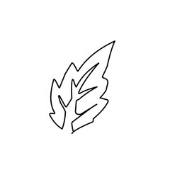 leaf line art icon