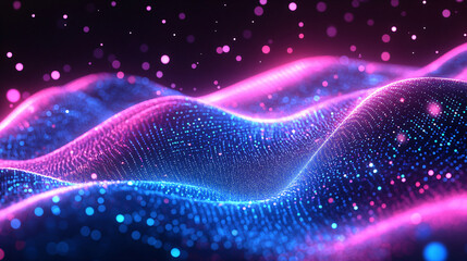 Mesmerizing cosmic waves of light capture digital art's ethereal beauty, perfect for sci-fi movie posters, tech company branding, and immersive virtual reality backgrounds
