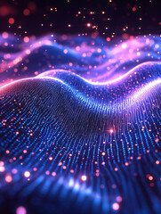 Mesmerizing cosmic waves of light capture digital art's ethereal beauty, perfect for sci-fi movie posters, tech company branding, and immersive virtual reality backgrounds
