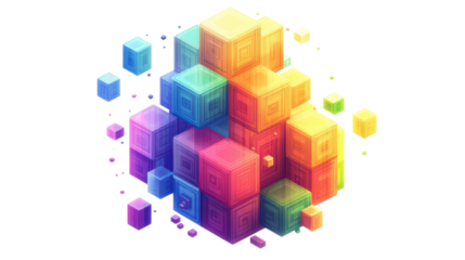 square pixel art on a white transparent background