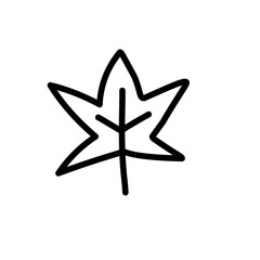 leaf line art icon