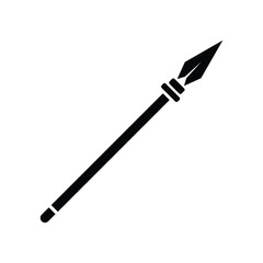 Spear flat vector icon design. Spear symbol design and clip art