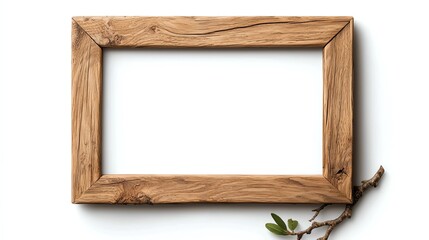 A rustic wooden frame designed for showcasing photos, featuring a minimalist style and natural wood grain.