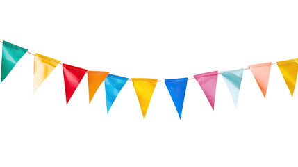 party flags on white transparent background