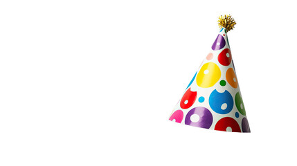 Birthday hat on a white transparent background