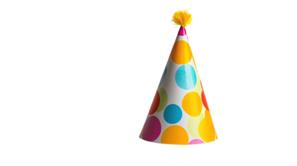 Birthday hat on a white transparent background