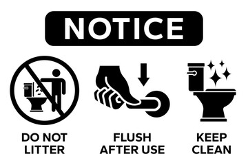 Toilet cleaning bowl black line icon. Bathroom cleaning. Restroom or bathroom symbol or logo. Vector toilets man or woman urinate to cleanup. Hand flush toilet equipment. Vector Illustration.