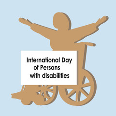 World Disability day vector banner. 