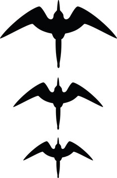 3 Iwa Birds in Flight Cricut and Silhouette SVG file