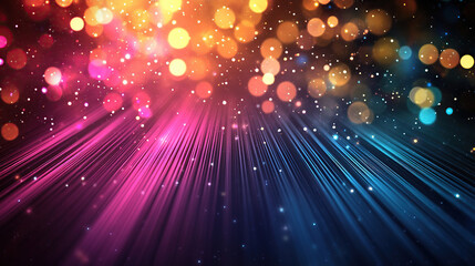 Fototapeta premium A digital art representation of quantum particles in the foreground, with glowing energy waves and abstract shapes surrounding them on an ethereal background