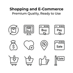 Perfect for online shopping and sales platforms, this icon set covers all key elements