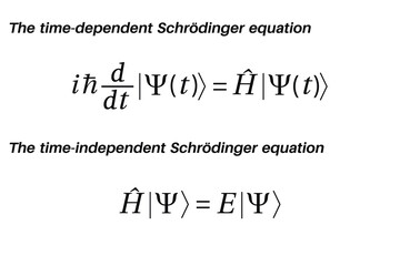 Schrodinger Wave Equation on the white background. Education. Science. School. Formula. Vector illustration.