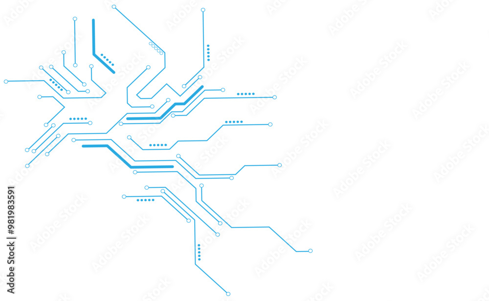 Aufkleber vector abstract technology on a white background. blue circuit diagram on white background.