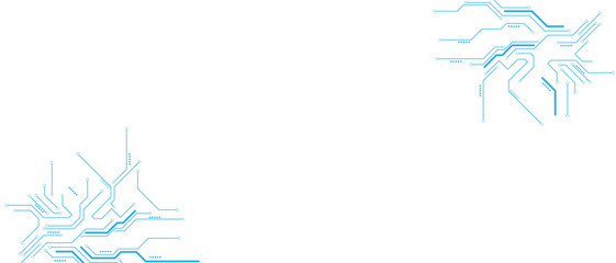 Vectors Technology blue circuit diagram. High-tech connection system on a white background.