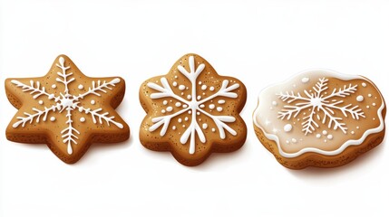 Gingerbread cookies. isolated object, transparent background