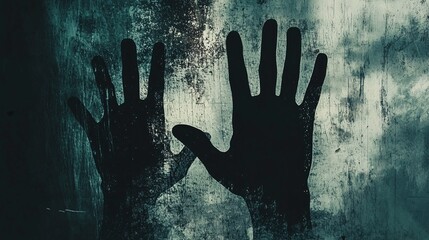 A chilling poster template adorned with unsettling shadows and haunting textures, ideal for promoting spine-tingling films or events.