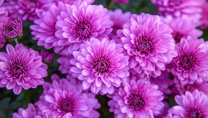 purple chrysanthemums in full bloom, stock photo, colorful, high resolution photography
