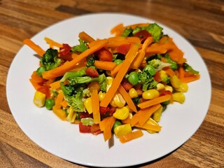 Vegetables on plate
