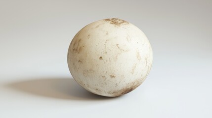 Fototapeta premium Juicy Jicama: Vibrant 3D Model of Fresh Jicama with Smooth Skin and Textured Details on White Background at 45 Degrees Angle