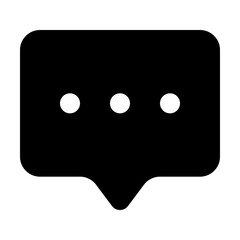 Chat Typing Icon In Glyph Style. Simple Communication Symbol Vector Illustration — Pixel-perfect Icon