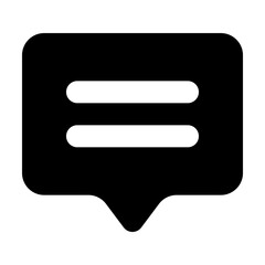 Chat Detail Icon In Glyph Style. Simple Communication Symbol Vector Illustration — Pixel-perfect Icon