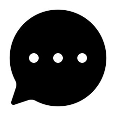 Fototapeta premium Typing Comment Icon In Glyph Style. Simple Communication Symbol Vector Illustration — Pixel-perfect Icon