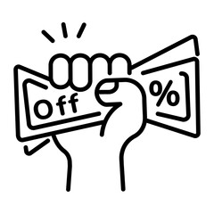 Special offer icon in line style