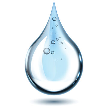 recommend clip art: Blue water drop isolated on white background